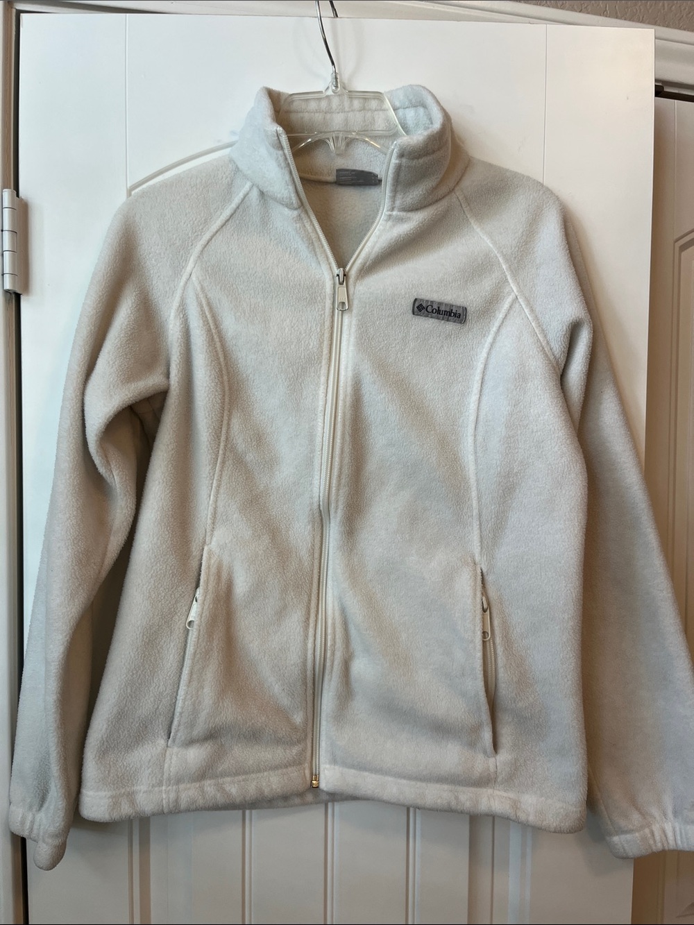Columbia Off-White Full-Zip Fleece Jacket